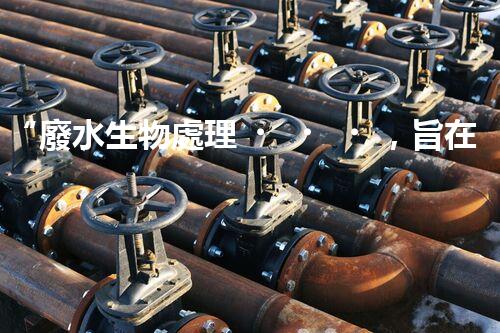 “廢水生物處理，旨在凈化水源，守護碧水藍天”
